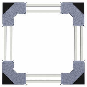 Tvättmaskinsockel Grå 67 x 67 x 12 cm Rostfritt stål