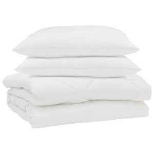 Sommar Duvet med kudde 3 pcs Vit Mikrofiber