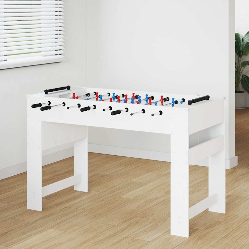 Foosballbord Vit 125 x 60,5 x 80 cm Konstruerat trä