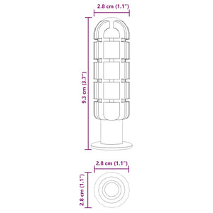 Fotboll Bord Handtag 10 pcs Svart 2,8 x 2,8 x 9,3 cm Plast
