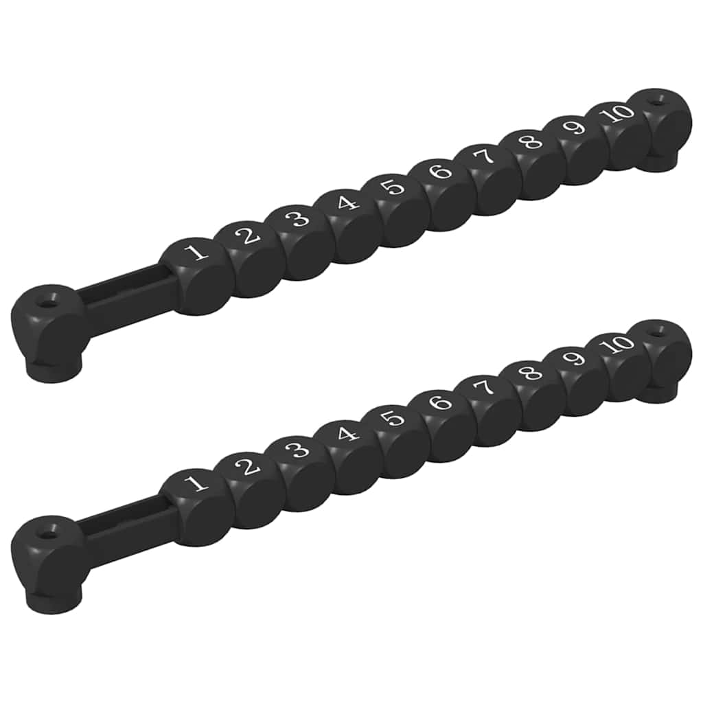 Fotbollsbordräknare 2 st Svart 30 x 2,2 x 2,9 cm HIPS