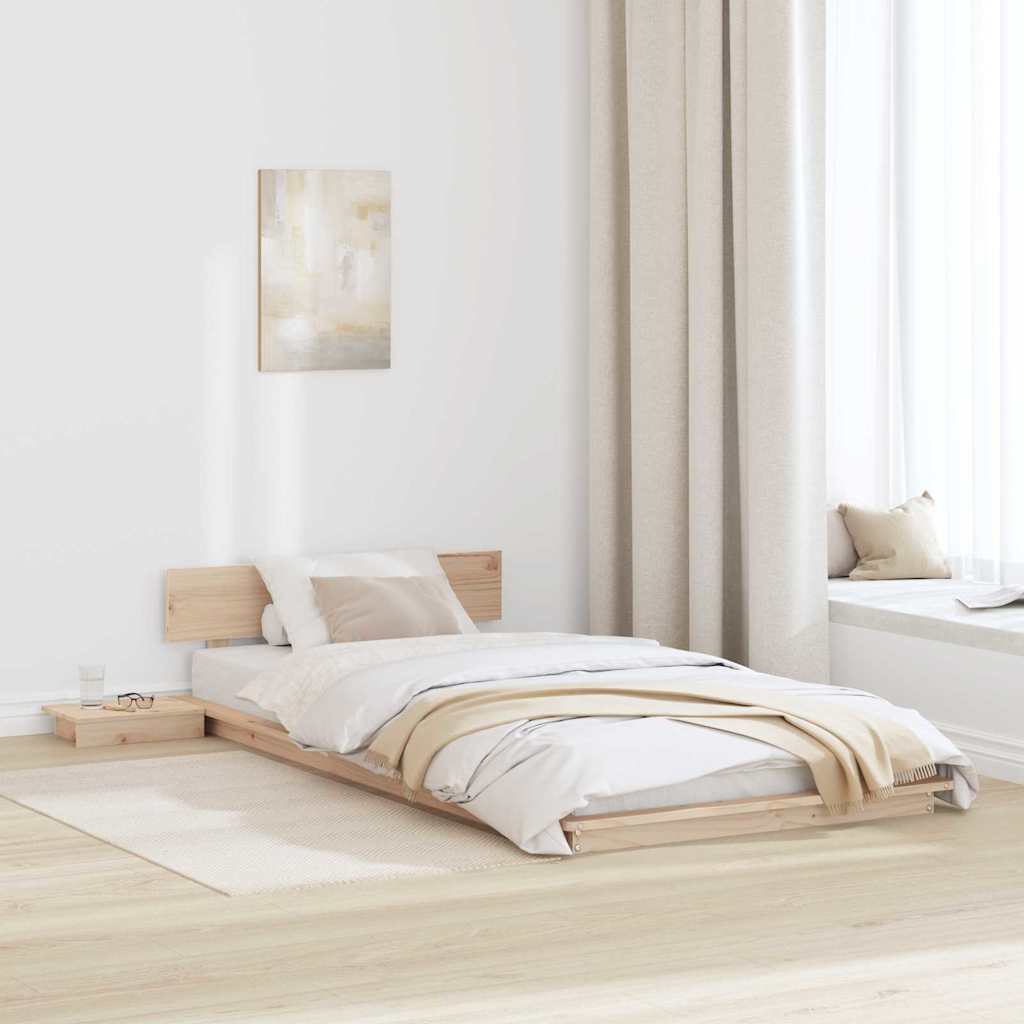 Sängram Brun 75 x 190 cm trä