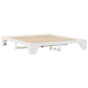 Sängram Vit 180 x 200 cm Massiv furu