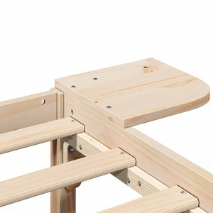 Sängram Naturfärg 120 x 190 cm Massiv furu