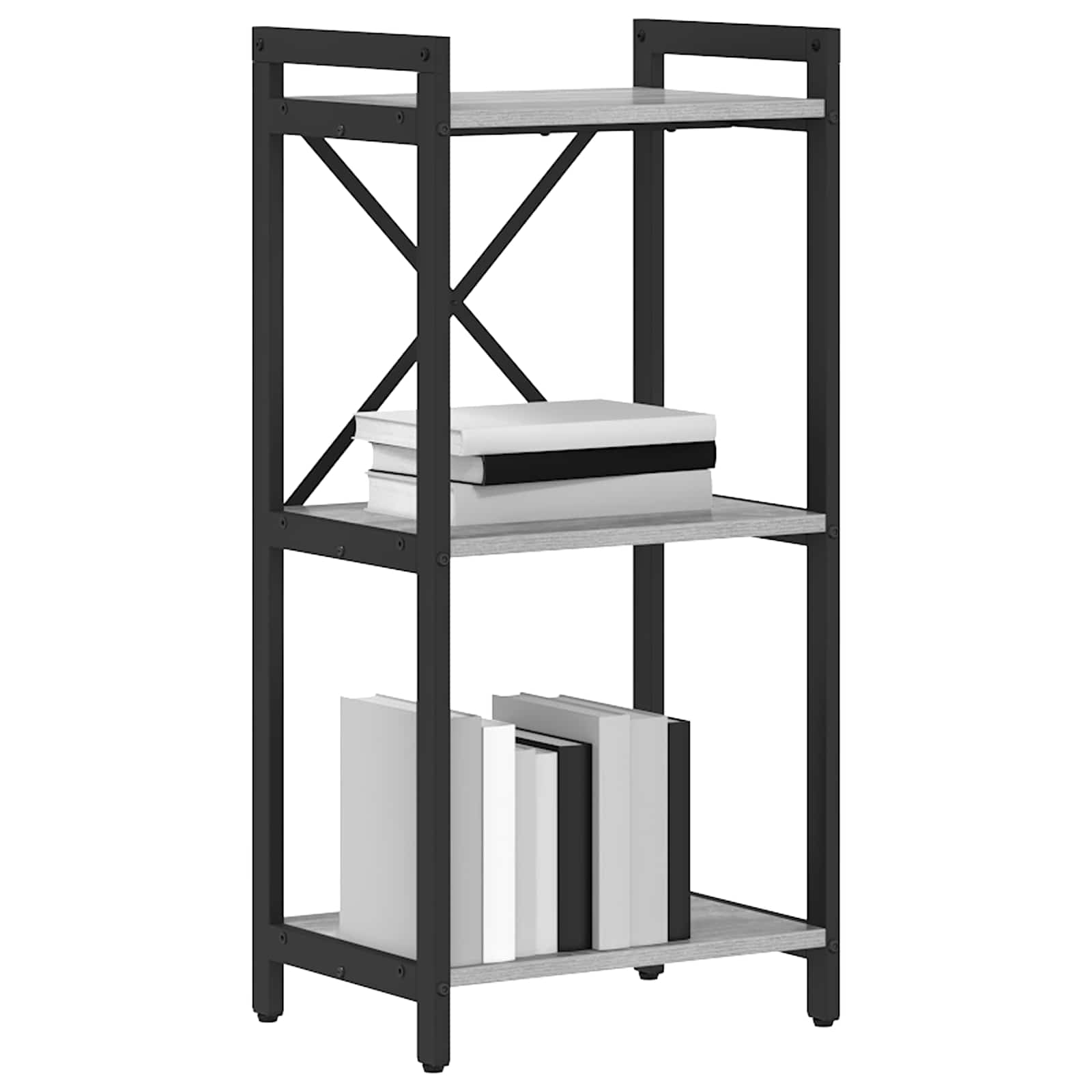 Hyllsystem 40 x 30 x 85 cm Konstruerat trä Grå sonoma