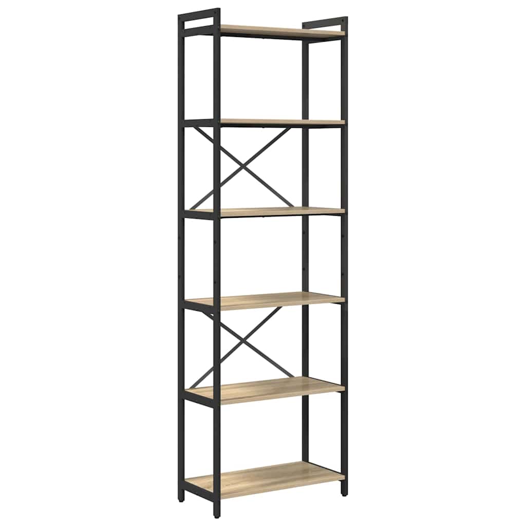 Hyllsystem 60 x 30 x 189,5 cm Konstruerat trä Sonoma-ek