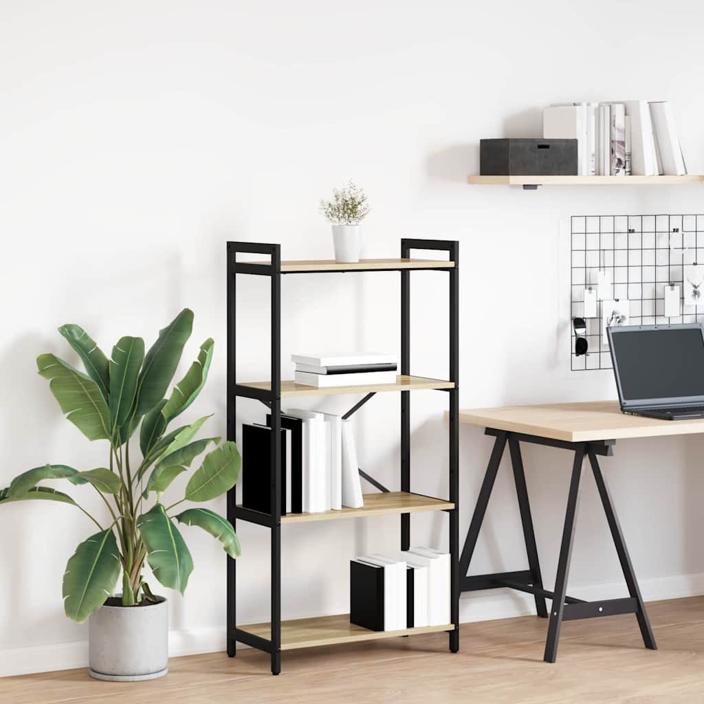 Hyllsystem 60 x 30 x 120 cm Konstruerat trä Sonoma-ek