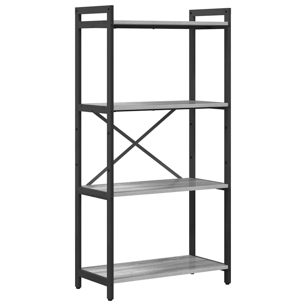 Hyllsystem 60 x 30 x 120 cm Konstruerat trä Grå sonoma