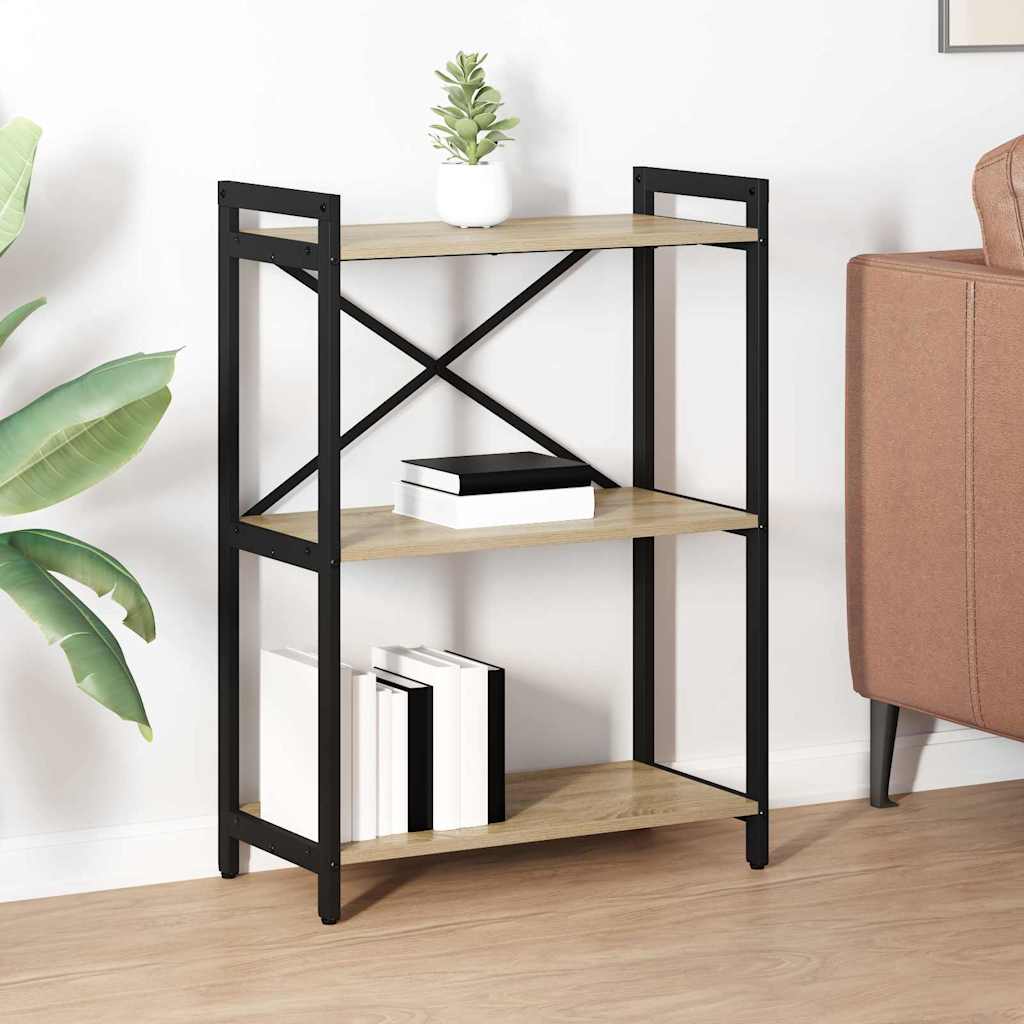 Hyllsystem 60 x 30 x 85 cm Konstruerat trä Sonoma-ek