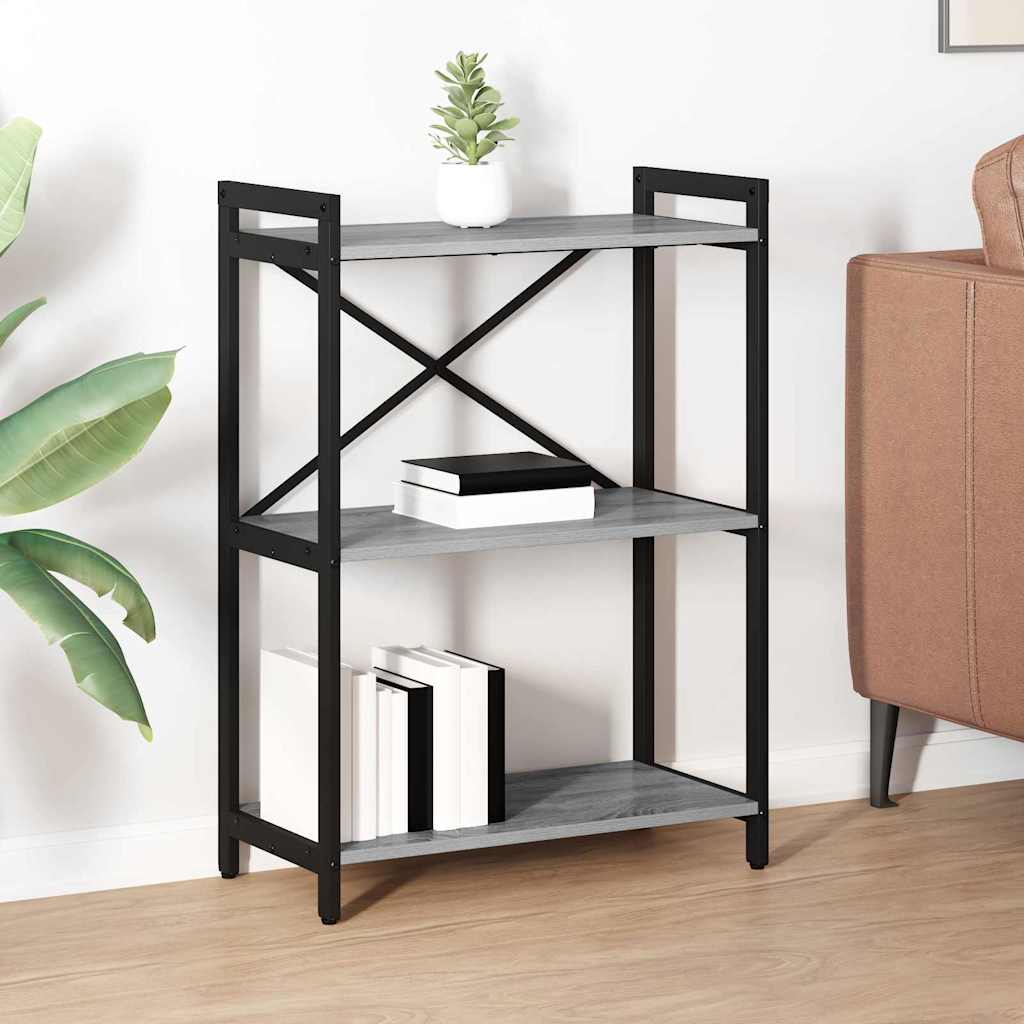 Hyllsystem 60 x 30 x 85 cm Konstruerat trä Grå sonoma
