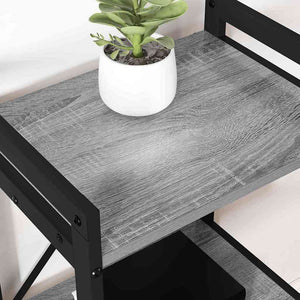 Hyllsystem Grå sonoma 60 x 30 x 85 cm Konstruerat trä