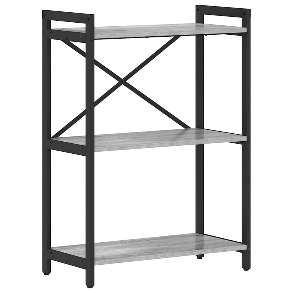 Hyllsystem 60 x 30 x 85 cm Konstruerat trä Grå sonoma
