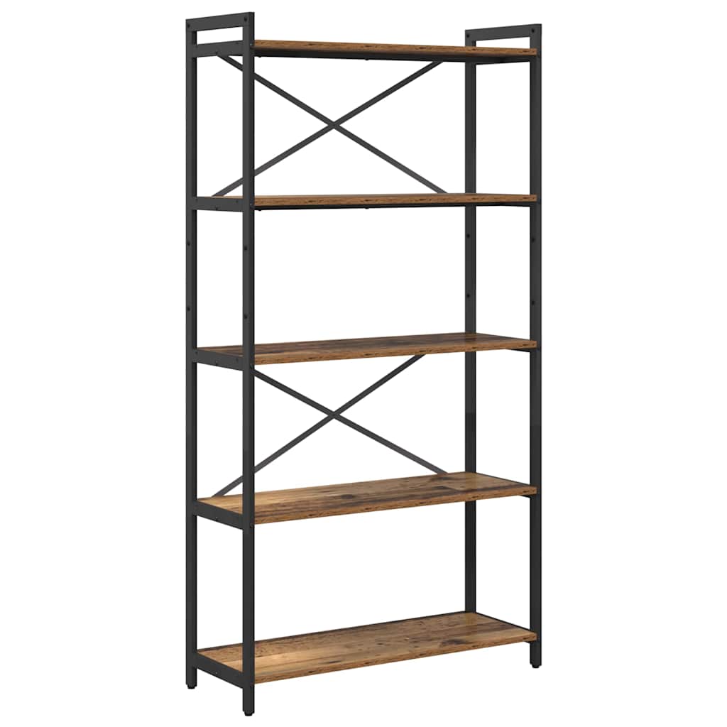 Hyllsystem 80 x 30 x 155 cm Konstruerat trä Gammalt trä
