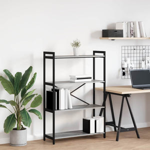 Hyllsystem Grå sonoma 80 x 30 x 120 cm Konstruerat trä