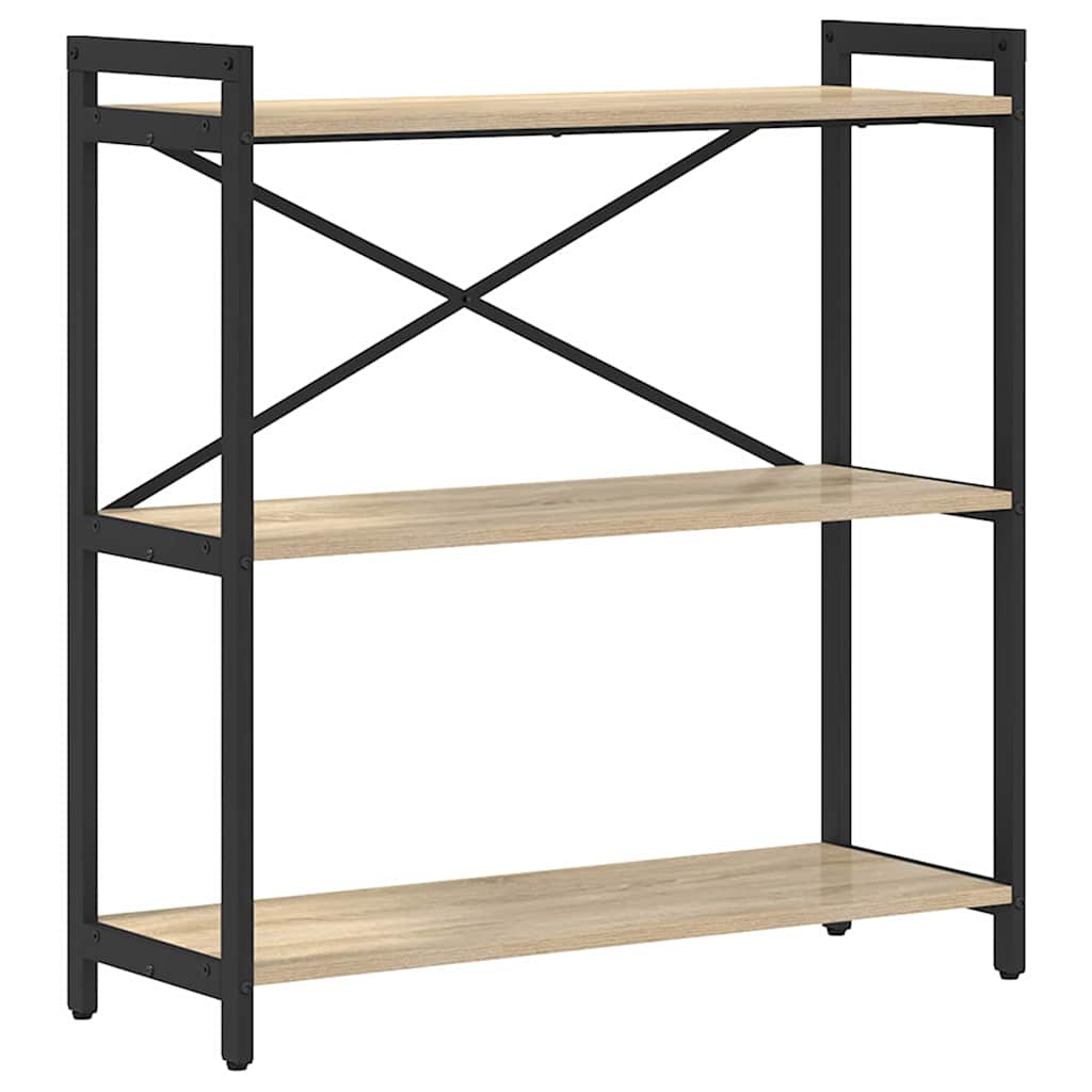 Hyllsystem 80 x 30 x 85 cm Konstruerat trä Sonoma-ek