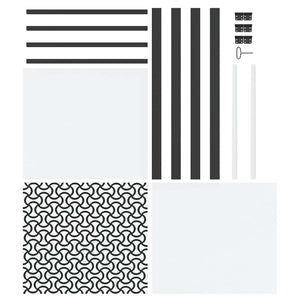 Glasdörr Fiskfjäll Svart 76 x 3.5 x 201.5 cm Aluminium