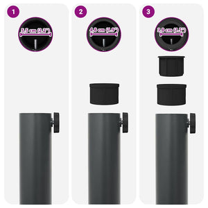 Parasollfot Mörkgrå 48 x 48 x 32 cm