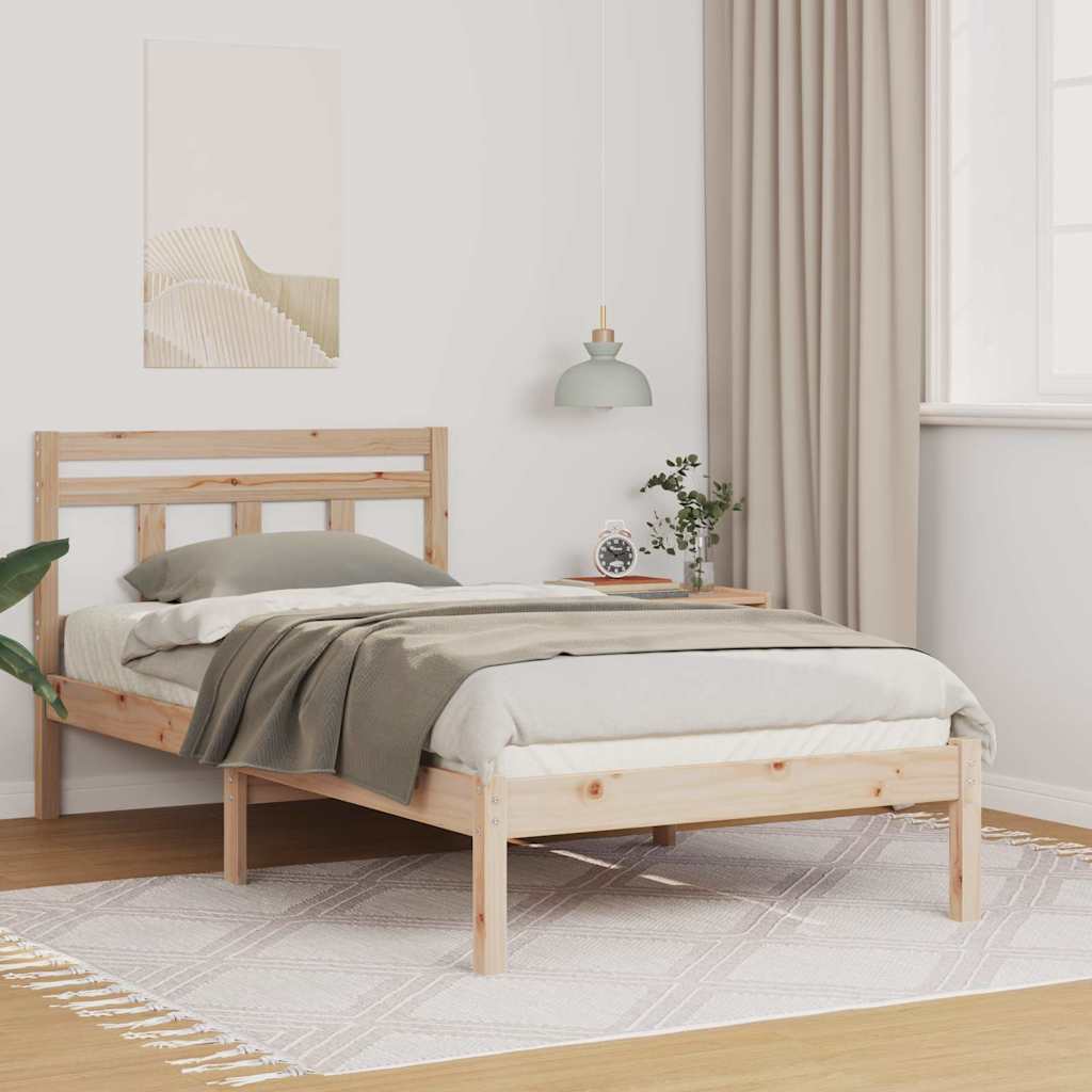 Sängram Brun 80 x 200 cm Massiv furu