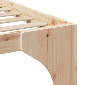 Sängram Brun 75 x 190 cm Massiv furu