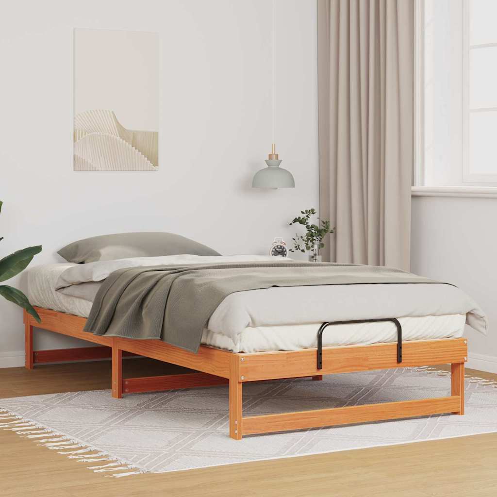 Sängram Brun 100 x 210 cm Massiv furu