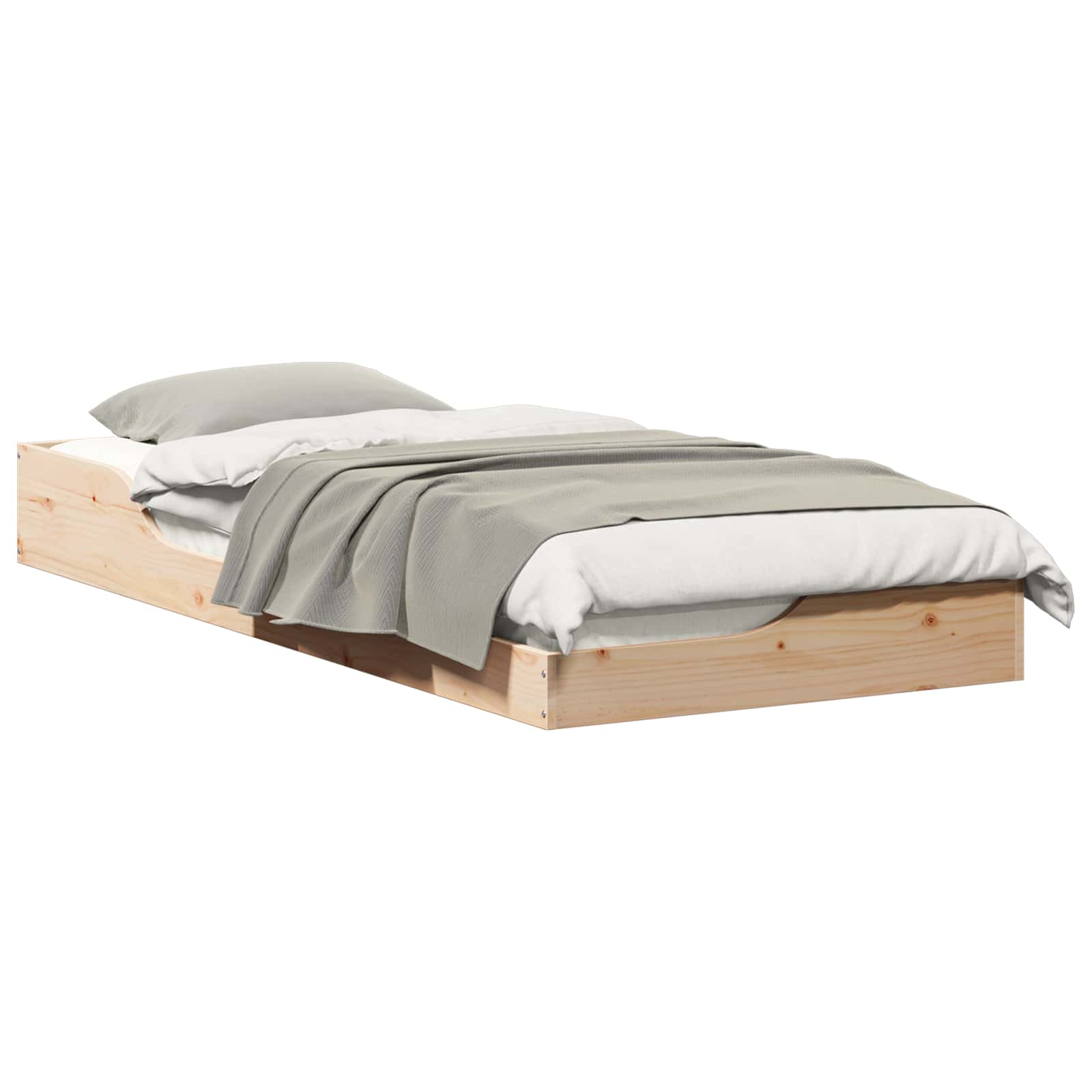 Sängram Brun 80 x 210 cm Massiv furu