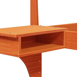 Sängram med huvudgavel Vaxbrun 160 x 200 cm Massiv furu