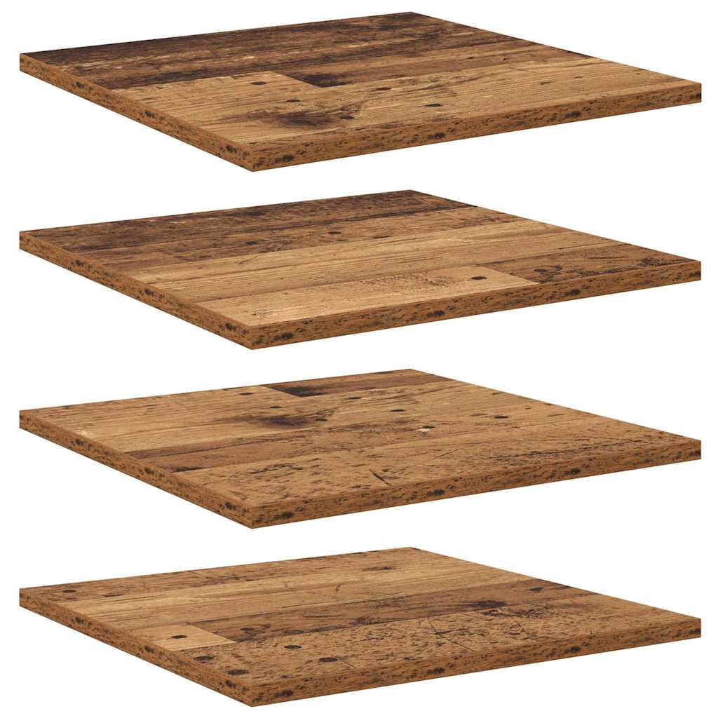 Bokhylla Bräda 4 pcs Brun 40 x 40 x 1.5 cm Konstruerat trä