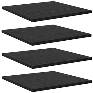 Bokhylla Bräda 4 pcs Svart 40 x 40 x 1.5 cm Konstruerat trä