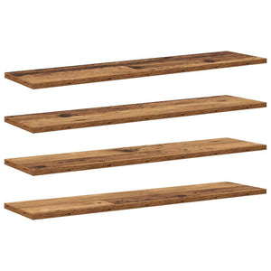Bokhylla Bräda 4 pcs Brun 80 x 20 x 1.5 cm Konstruerat trä