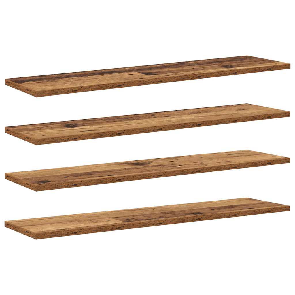 Bokhylla Bräda 4 pcs Brun 80 x 20 x 1.5 cm Konstruerat trä
