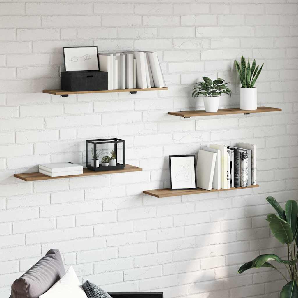 Bokhylla Bräda 3 nivåer 4 st 80 x 20 x 1,5 cm Konstruerat trä