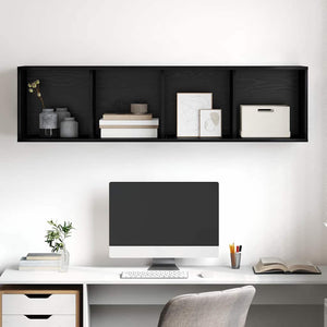 TV-bänkset Svart Ek 37 x 37 x 142,5 cm Konstruerat trä