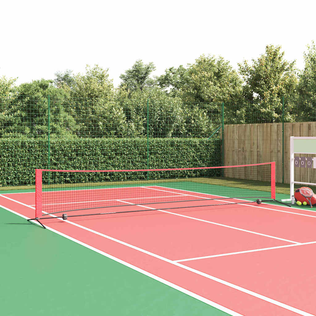 Tennis Nät Svart och Röd 494,5 x 90 x 87 cm Polyester