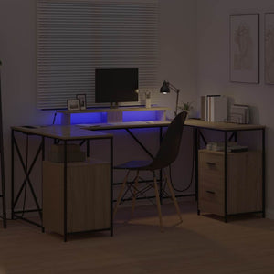 Skrivbord Sonoma-ek 182 x 101 x 87,5 cm Konstruerat trä