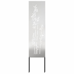 Trädgårds integritetsskärm Silver 32 x 140 cm Rostfritt stål