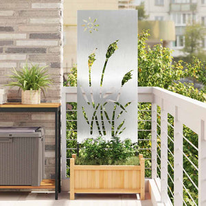 Trädgårds integritetsskärm Silver 50 x 140 cm Rostfritt stål