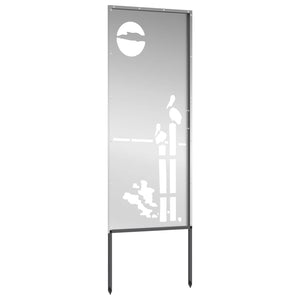 Trädgårds integritetsskärm Silver 50 x 140 cm Galvaniserat stål