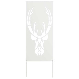 Trädgårds integritetsskärm Vit 50 x 140 cm Kallvalsat stål