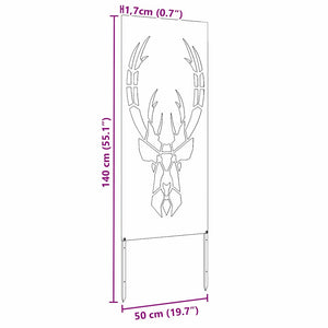 Trädgårds integritetsskärm Silver 50 x 140 cm Rostfritt stål
