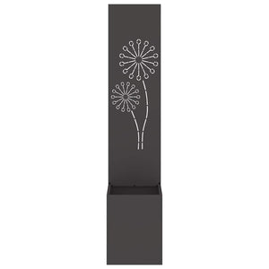 Trädgårds integritetsskärm Svart 32 x 140 cm Kallvalsat stål