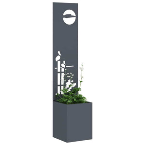 Trädgårds integritetsskärm Antracit 32 x 140 cm Kallvalsat stål