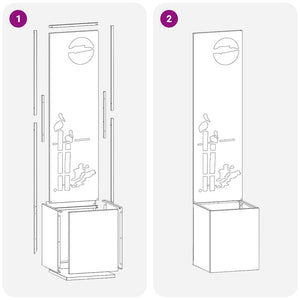 Trädgårds integritetsskärm Silver 32 x 140 cm Galvaniserat stål