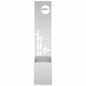 Trädgårds integritetsskärm Silver 32 x 140 cm Galvaniserat stål