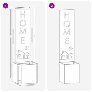 Trädgårds integritetsskärm Antracit 32 x 140 cm Kallvalsat stål