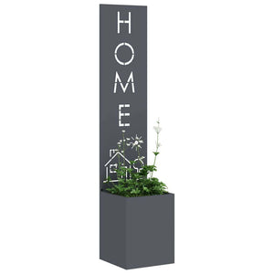 Trädgårds integritetsskärm Antracit 32 x 140 cm Kallvalsat stål