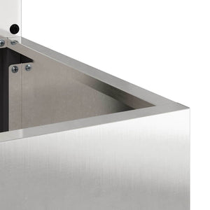 Trädgårds integritetsskärm Silver 50 x 140 cm Rostfritt stål