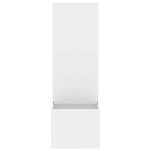 Trädgårds integritetsskärm Vit 50 x 140 cm Kallvalsat stål