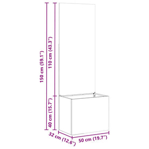 Trädgårds integritetsskärm Silver 50 x 140 cm Rostfritt stål