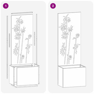 Trädgårds integritetsskärm Silver 50 x 140 cm Rostfritt stål