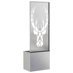 Trädgårds integritetsskärm Silver 50 x 140 cm Rostfritt stål